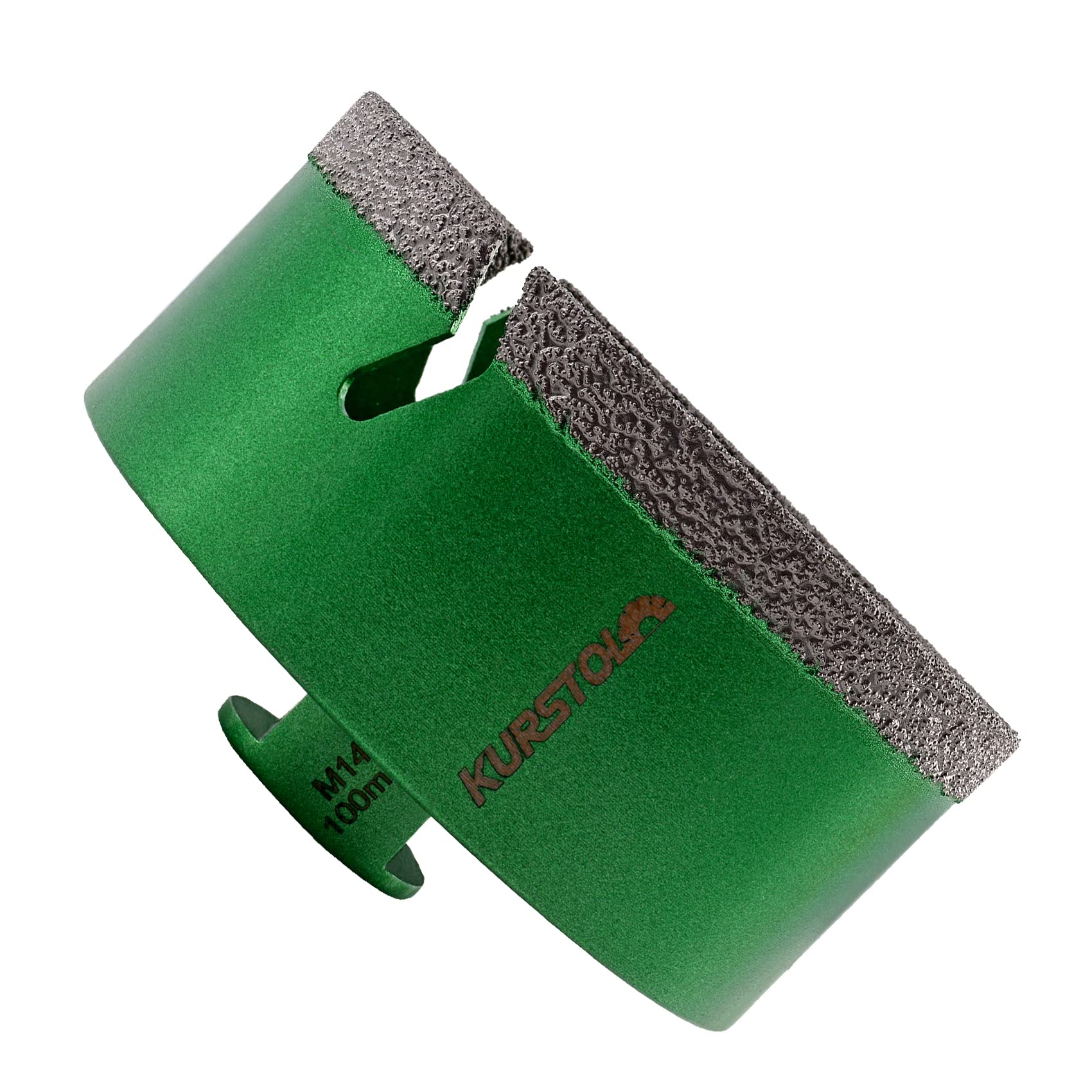 KURSTOL Diamond Core Drill Bits - 100mm, M14 Thread, Tile Hole Saws for Dry/Wet Drilling Porcelain Ceramic, Granite, Marble, Stone