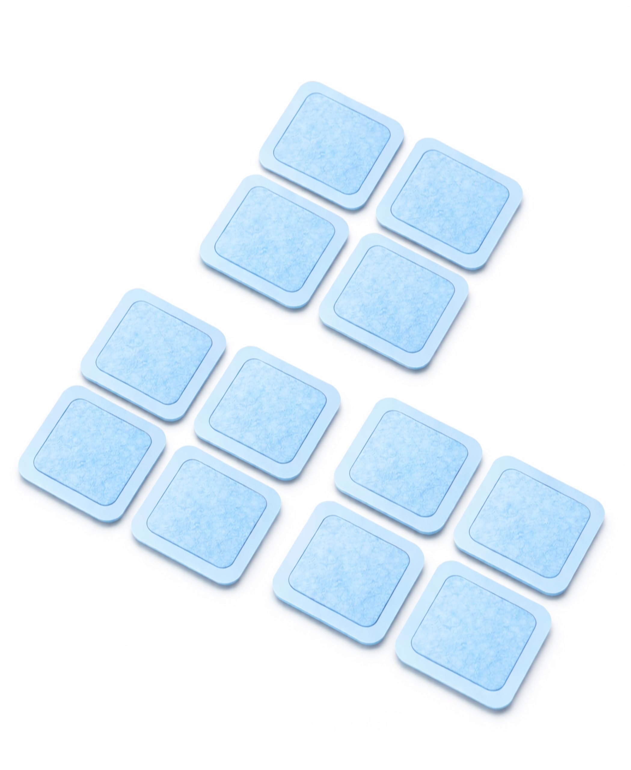 TENSPAD SILVER Gel Pads, 12 Pieces, Compatible with Beurer EM59 Heat Devices, Silver