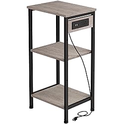 Asgolion Tall End Table with Charging Station, 3