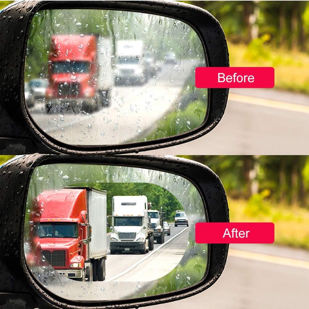 CATIZON Waterproof Film for Car Rearview Mirror Side Window Anti-fog Anti-glare Anti-scratch Clear Protective Film - Pack of 2PCS (5.9 x 4.0inch)
