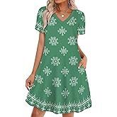 WIHOLL Dresses for Women Casual Summer Loose T Shirt Dress with Pockets Beach Vacation Outfits S-4XL