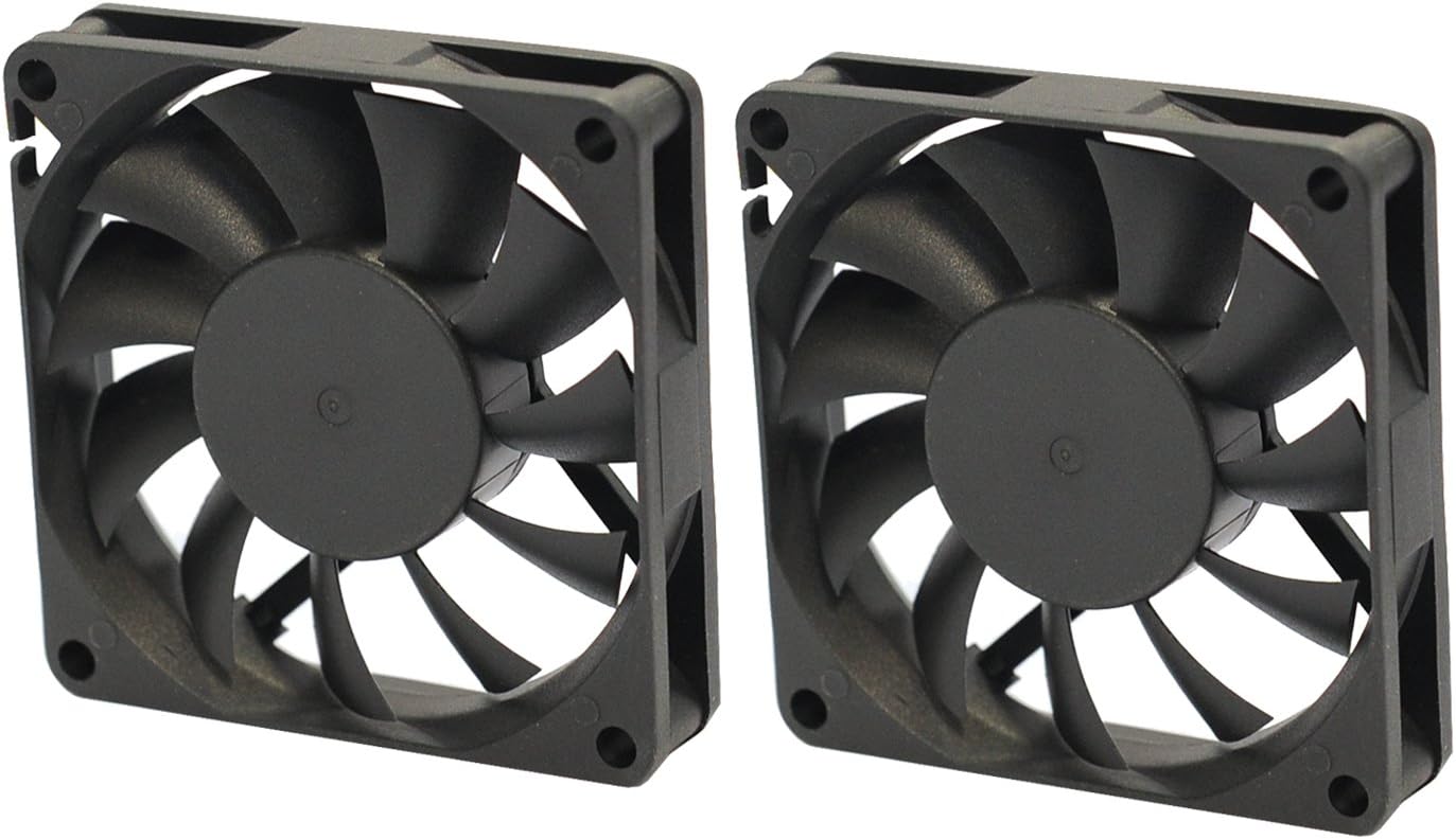 Set of 2 x silent fans, 40 mm x 40 mm x 10 mm, DC 12 V 0.06 A, 2 pin power connection SET - 2x 40/40/10