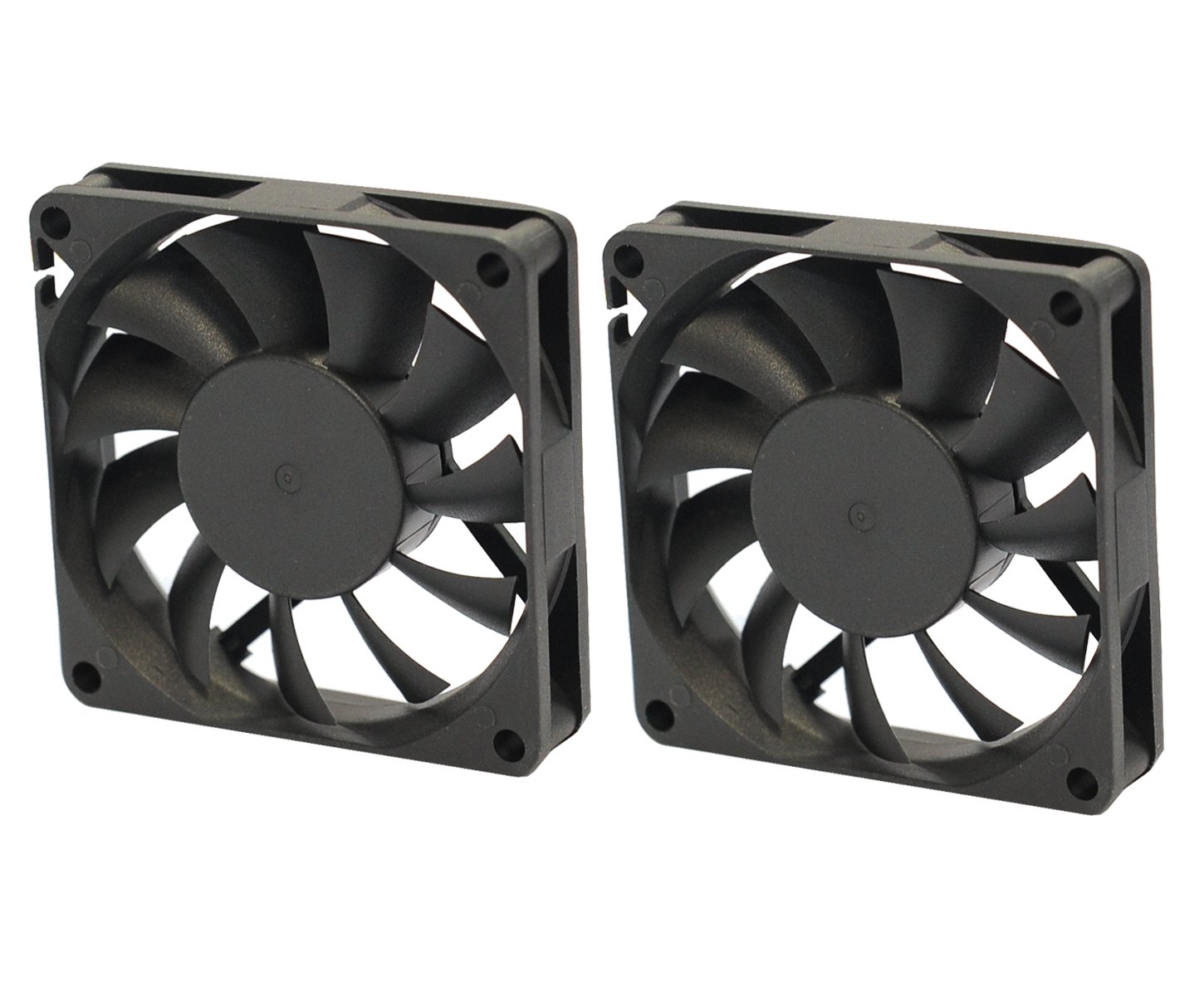 Set of 2 x silent fans, 40 mm x 40 mm x 10 mm, DC 12 V 0.06 A, 2 pin power connection SET - 2x 40/40/10
