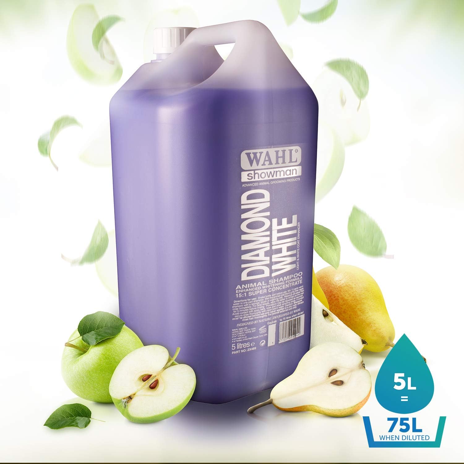 Wahl Dog Shampoo Diamond White Showman Shampoo for Pets 5 Litre