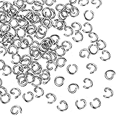 MECCANIXITY Open Jump Rings,2mmx3mm 316 Stainless Steel Split O Jump Rings Connector 0.5mm Thick Jewelry Making Supplies for Bracelet Necklace Pendant DIY,Pack of 160