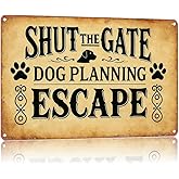 Shut The Gatf Metal Signs Text Art Poster Home Wall Decor, Suitable For Bedroom, Living Room, Bar, Restaurants,Fence,Etc.，Warning Sign，8 X 12 Inch