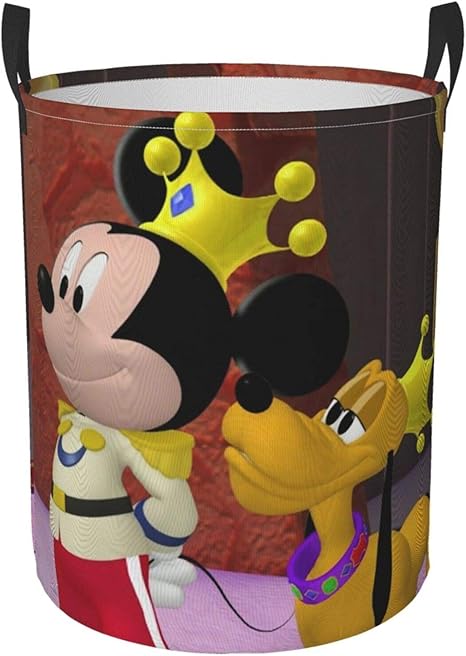Amazon Co Jp ランドリーバスケット ミッキー 洗濯かご 防水 収納 ランドリー収納 内側撥水加工 洗濯 おしゃれ 洗濯カゴ ランドリー 折り畳み式 洗濯物入れ 脱衣かご 滑り止め取っ手付き ホーム キッチン