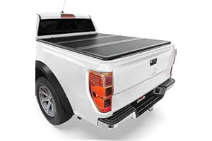 XTWEEX 5' (61") Hard Folding Truck Bed Tonneau Cover for 2019-2025 Ford Ranger 5ft Bed | Locking | Solid & Waterproof & Fiberglass | No Drilling Required | Not Compatible with Cargo Management Rails
