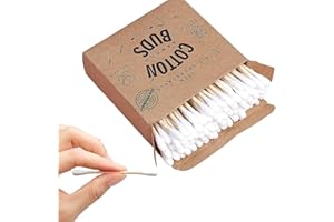 100 Bamboo Cotton Swabs – The cotton tips are perfect for detailed work | Soft texture & precise control, 100% plastic-free, 