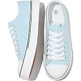 HYPOCRUTE Womens White Tennis Shoes Embroidered Flower Low Top Women Canvas Shoes Women’s Fashion Sneakers