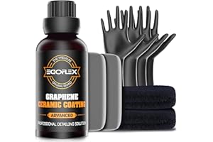 EGOFLEX Graphene Ceramic Coating for Cars - 20H Professional Grade Top Coat Detailing Kit 50ML - Heavy Duty Automotive Paint Sealant for After Car Wash - Ultimate Hydrophobic Protection and High Gloss Shine