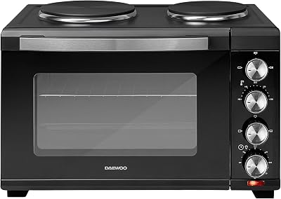 Daewoo 1500W Electric Oven 32L with Hot Plates & 60 Min Timer