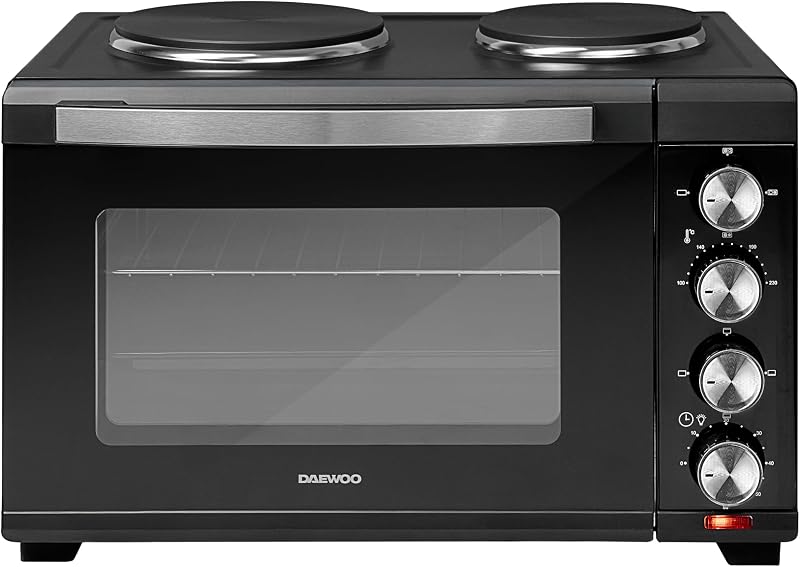 Daewoo 1500W Electric Oven 32L with Hot Plates & 60 Min Timer