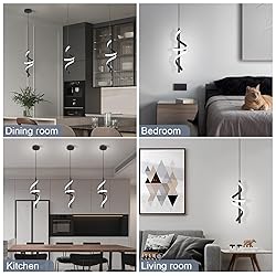 Vloitgol Spiral Led Pendant Light Fixtures, 5500K