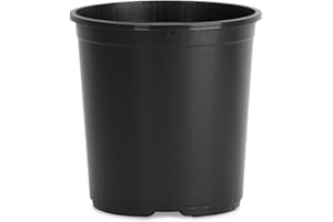 The HC Companies 1.72 Gallon Nursery Pot – Heavy-Duty Plastic Planter for Outdoor Garden Plants Flowers Herbs with Drainage Holes, Black