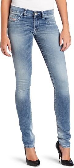 Diesel Women's Livier Super Slim Jegging 0069V in Blue, 28 at Amazon Women's Jeans store