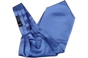 Dan Smith Solid Long-Self Ascot For Wedding Cravat Tie Silk Blend 53" Big And Tall
