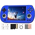 RG40XX H Retro Handheld Game Console , RG40XXH 4.0 Inch IPS Screen Linux System Built-in 64G TF Card 5488 Games Support TV Output 5G WiFi Bluetooth 4.2(Blue)