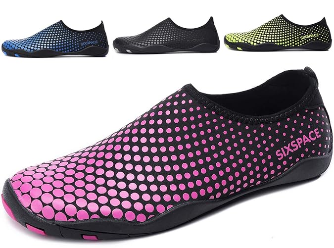 Sixspace Badeschuhe Damen Wasserschuhe Herren Strandschuhe Wasserdicht Schnell Trocknend Slip on Breathable Aquaschuhe Schwim