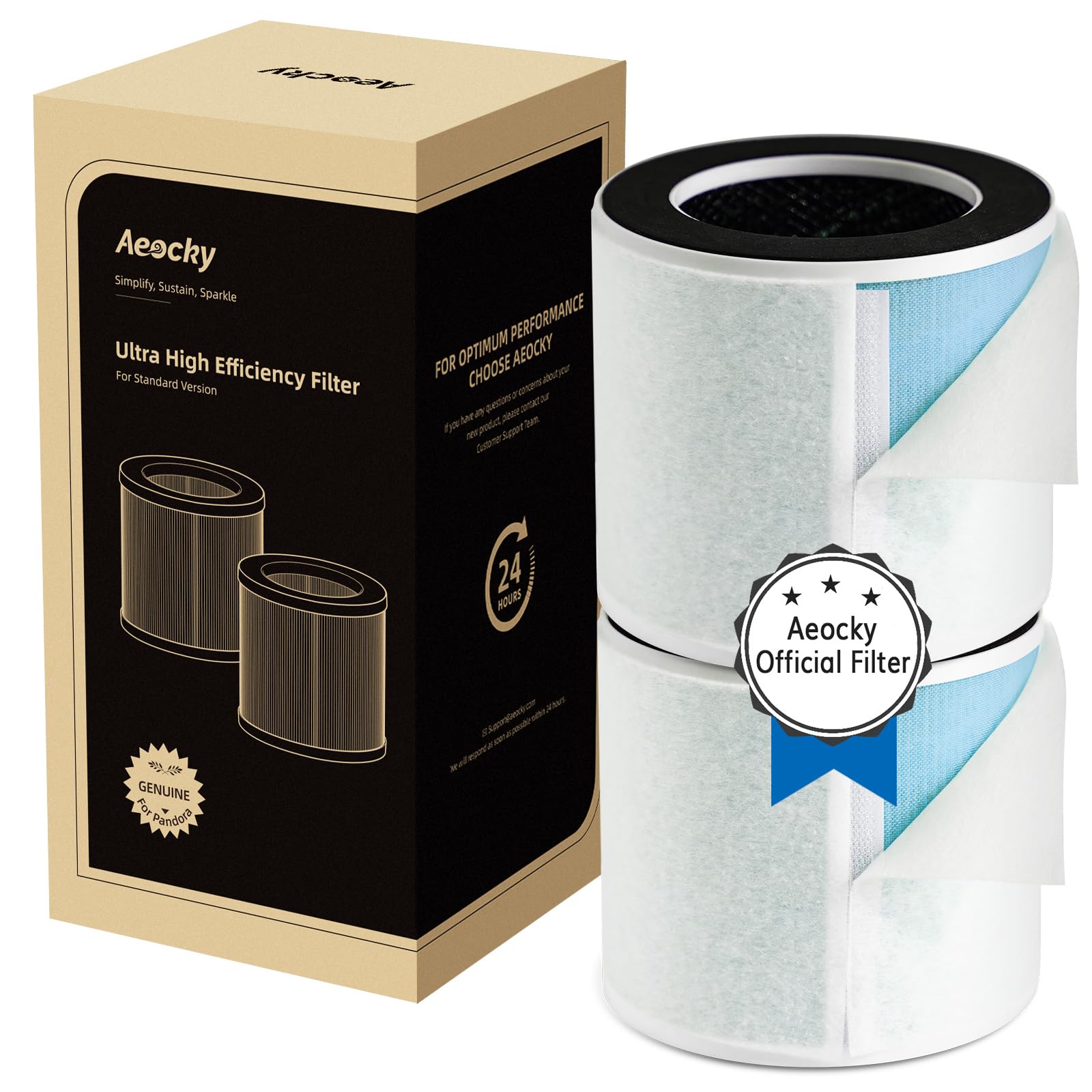 AEOCKY 5-in-1 Air Purifier Replacement Filter for