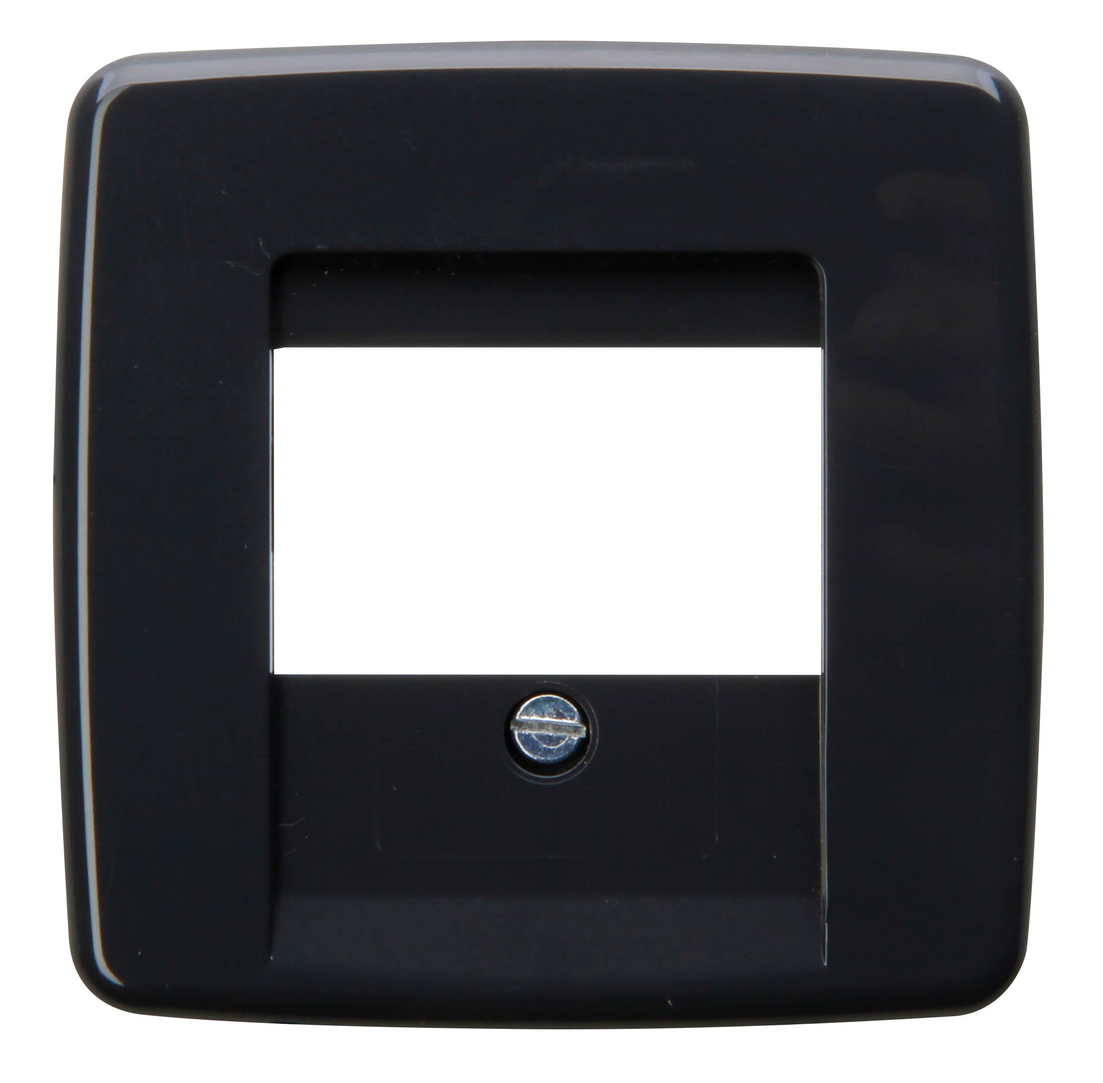 Kopp 339515082 UAE Cover for UAE Wall Socket and Data Socket with Angled Outlet Suitable for 1-2 Connections with Mounting Screw M2.5 x 12 mm Rivo Anthracite