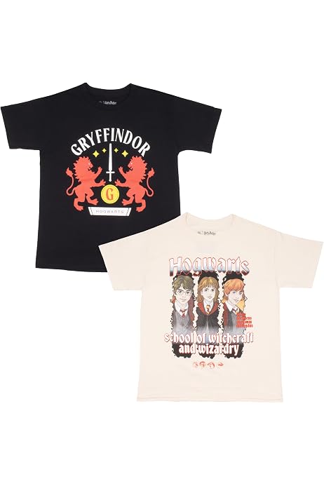 T-Shirt Harry Potter Gryffondor Garçon - 100% Coton - Taille 10 Ans - Navy