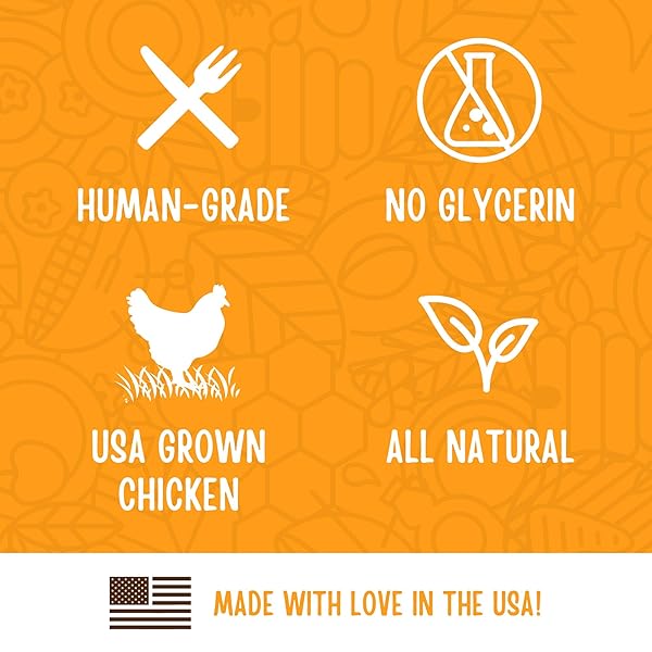 FULL MOON CHICKEN JERKY HEALTHY ALL NATURAL DOG TREATS HUMAN GRADE MADE IN USA GRAIN FREE, 1.5 POUND (PACK OF 1)