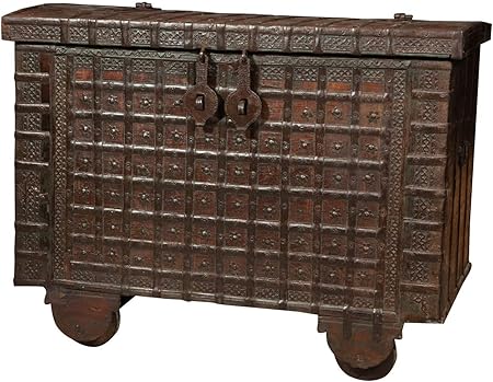 Biscottini - Caja de Madera y Hierro Envejecido: Amazon.es: Hogar