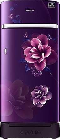 Samsung 198 L 4 Star Inverter Direct-Cool Single Door Refrigerator (RR21T2H2XCR/HL, Camellia Purple, Base Stand with Drawer)