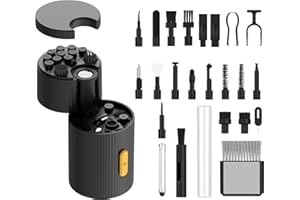 GK GAMAKAY Keyboard Cleaning Kit, 33-in-1 Multifunctional Magnetism Rotating Cleaning Kit, Portable Electronics Brush Tool for iPad iPhone Pro Tablet PC Camera Lens Earbuds Monitor (Black)