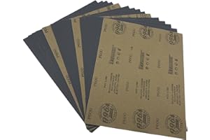 AutKerige 9 x 11 Inch Sanding Sheets， 600 Grit Wet Dry Sandpaper，15PCS Premium Silicon Carbide Sand Paper for Wood Metal Cera
