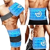REVIX Large Ice Packs for Injuries Reusable (16 × 9") with Elastic Strap, 45-Minute Long-Lasting Cold Therapy with Ice Grid Gel Design, FSA Eligible HSA, Gel Cold Pack for Knee, Shoulder, Back, Thigh