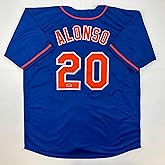 Facsimile Autographed Pete Alonso New York Blue Reprint Laser Auto Baseball Jersey Size Men's XL