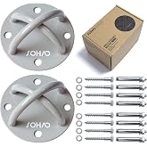 SOHAO Wall Ceiling Mount Bracket for Suspension Straps, Aerial Yoga Swing &amp; Hammock, Gymnastic Rings, Boxing Punching Bags, Body Strength Gym Equipment and Battle Ropes