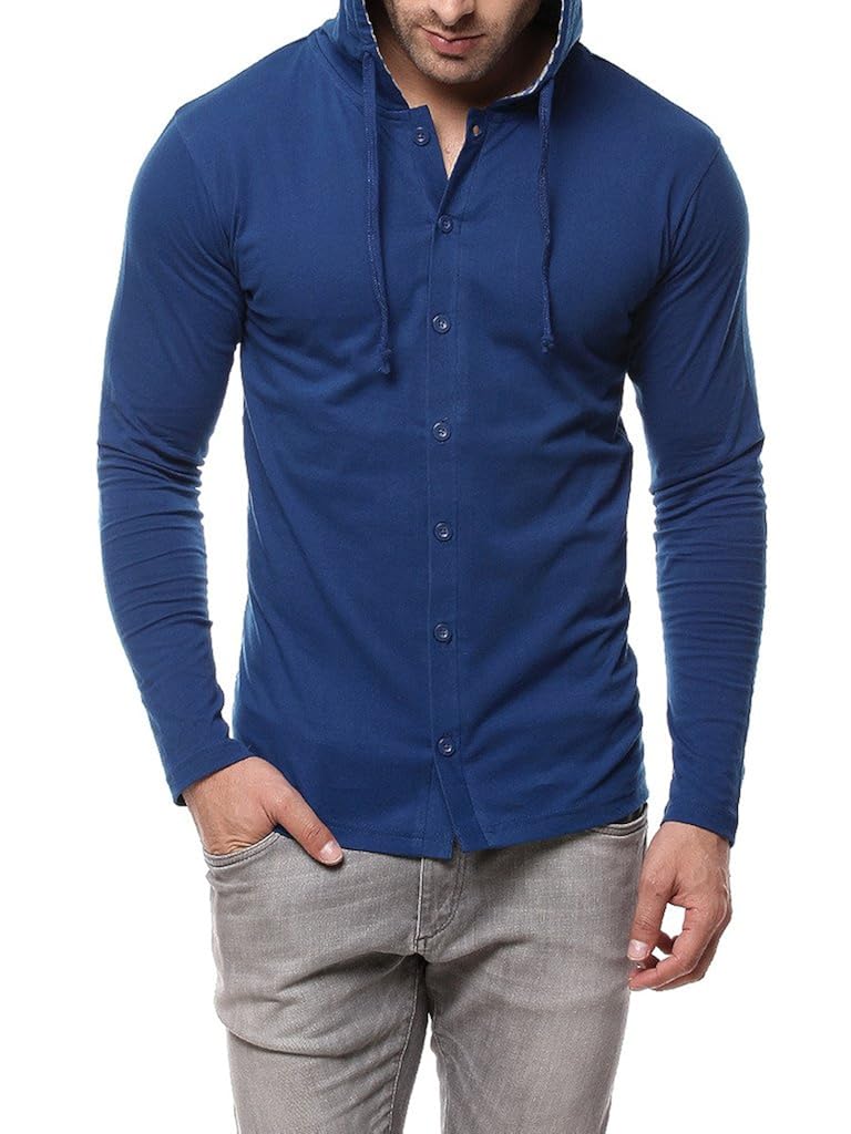 gritstones indigo full sleeve hooded t shirt gsfshd1289ind