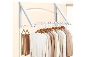 Over The Door Clothes Hanger,1.69 Inch Door Hook for Over The Door Drying Rack,Foldable Retractable Overdoor Hanger Hook for 
