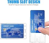 Vicloon Vertical 2-Card Badge Holder Clear Plastic 2 Pack view 3