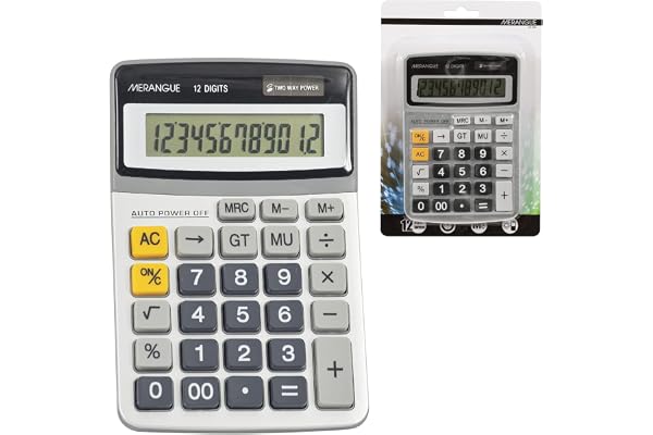 Merangue 12 Digit Desktop Standard Function Calculator (1080-9591-00-000), Small