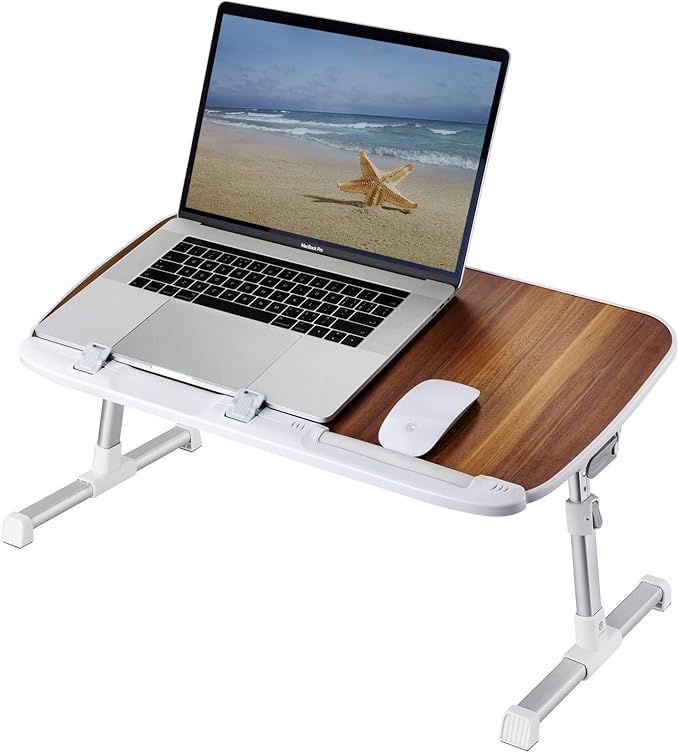 Utaxo Laptop Bed Desk, Foldable Laptop Computer Stands, Adjustable Bed Tray, Portable Laptop