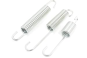 ACROPIX 0.5" Rear Universal Motorcycle Kickstand Spring Silver Tone - Pack of 3