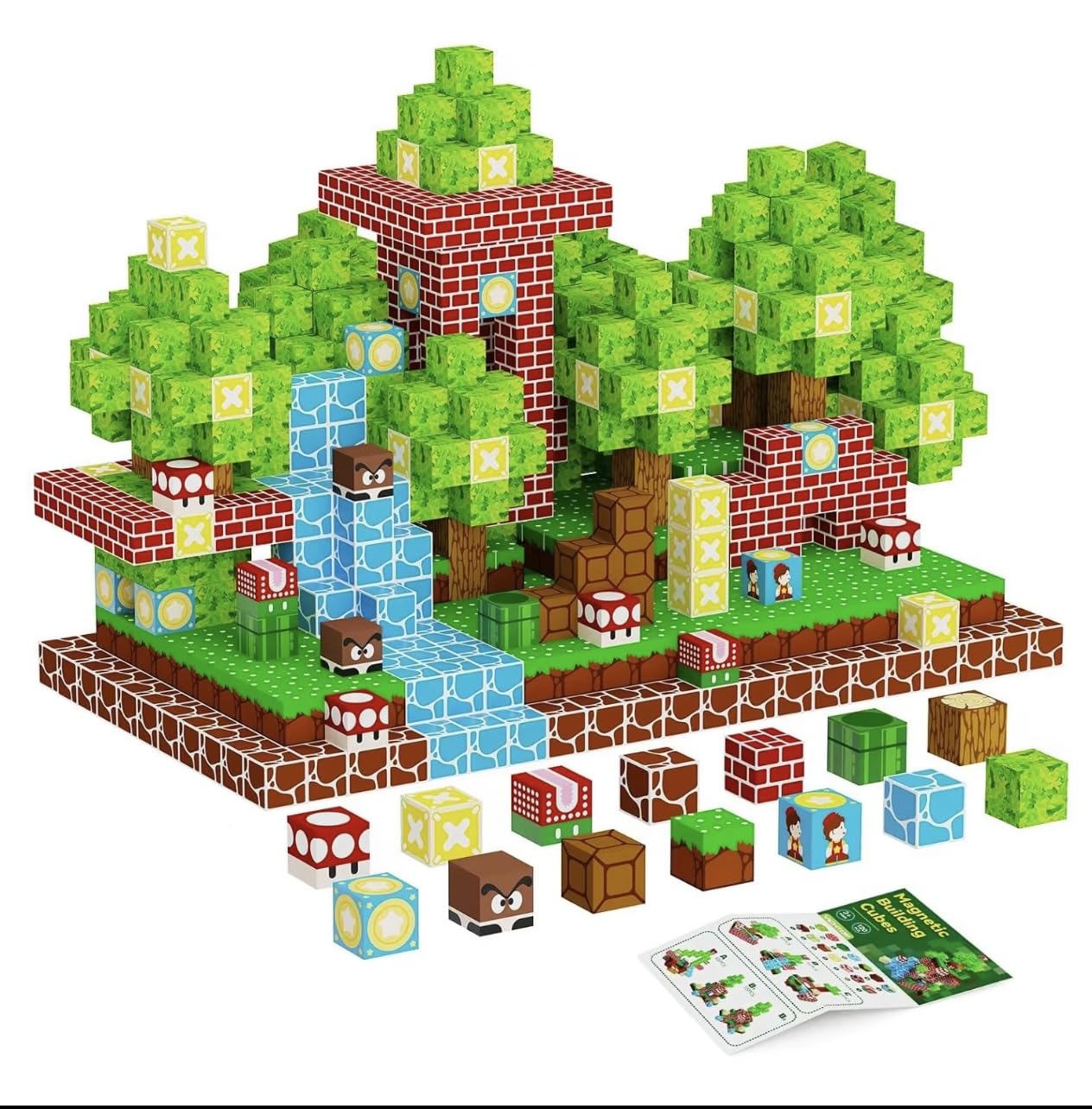 Hermosavie Magnetic Tiles Building Blocks Montessori STEM Toy for Kids, 150 Pieces. Sensory Toys Magnetic Cubes Set For Boys & Girls for Birthday Gift. This can be used as well as an Educational Toy