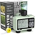SOYUS Programmable Outdoor Garden Hose Timer with Rain Delay/Manual/Automatic Watering System, Waterproof Digital Irrigation Timer for Lawns, Yard and Pool, 2 Outlet