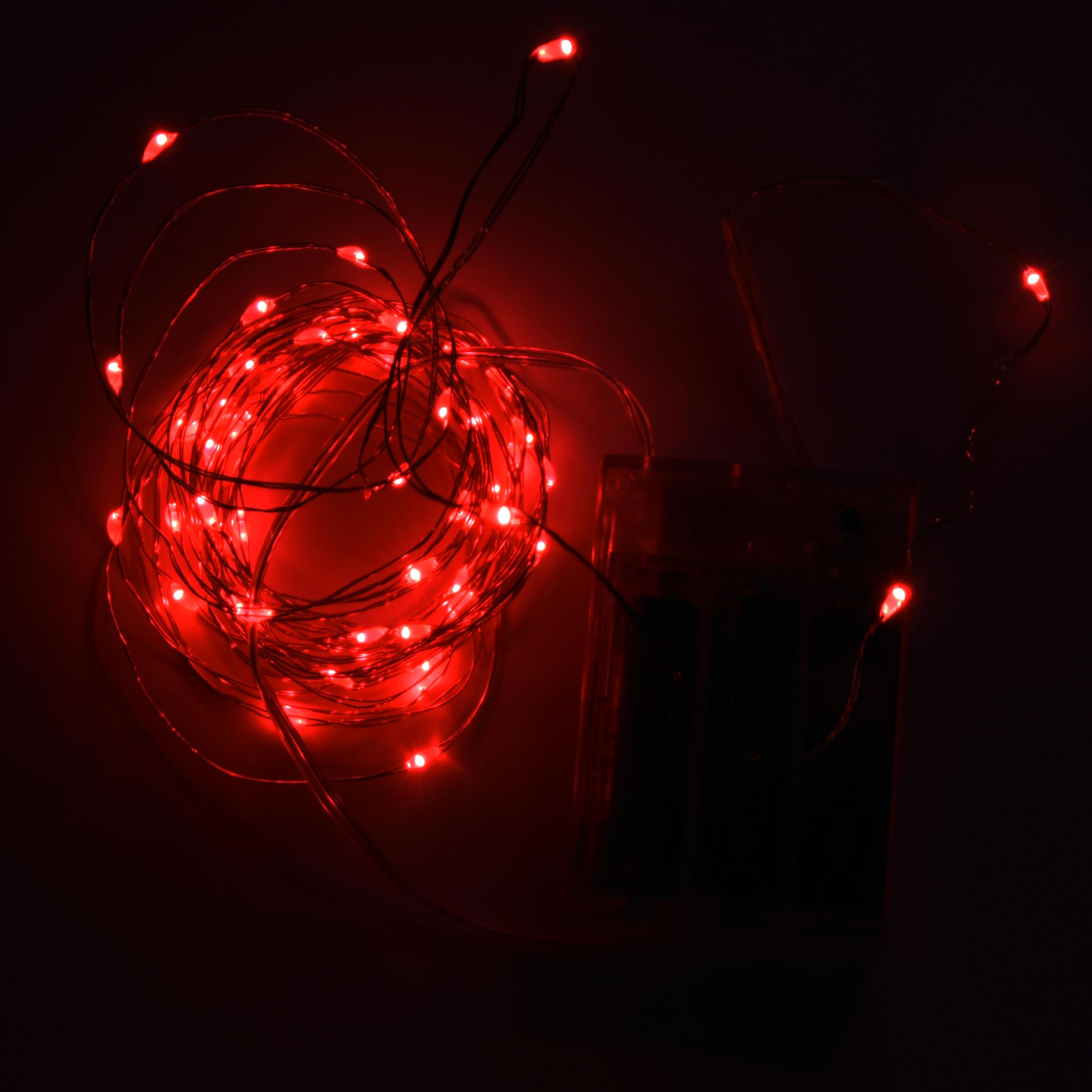 KARSUM Christmas Lights,Indoor String Lights,Indoor String Lights 8 Memory Modes and 6-18 Hours Timer(Red,1Pcs)