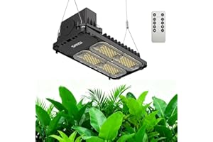 SANSI Grow Lights for Indoor Plants Full Spectrum, 100W(750W Equiv) Plant Light with Optical Lens for High PPFD, 4-Level Dimm