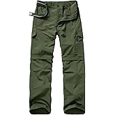 Mens Hiking Pants Convertible Lightweight Quick Dry Zip Off Outdoor Fishing Safari Camping Boy Scout Pants
