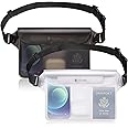 SYNCWIRE Waterproof Pouch Bag with Adjustable Waist Strap (2 Pack) - IP68 Waterproof Waist Bag Screen Touchable Dry Bag with Adjustable Belt for Beach, Swimming, Boating, Fishing, Hiking, etc