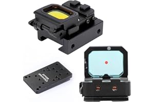 HIDENEL Red Dot Sight with 12 Brightness Settings - Durable with Long Battery Life-Proof Red Dot Scope-Base and Slide for Outdoor Hunting - for Rifle Pistols (Black)