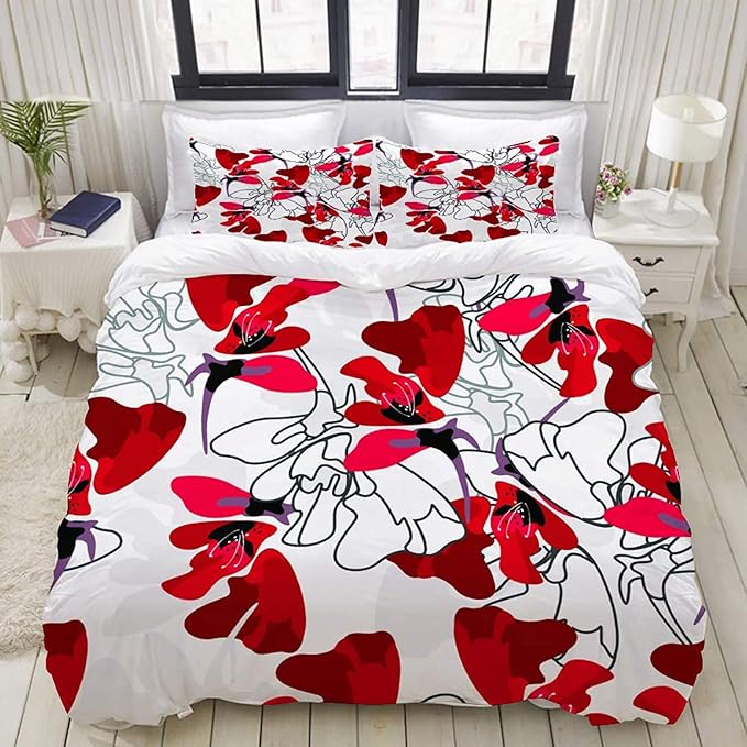 FFFriend-Shipp-Shop Juego de sábanas Elegante diseño Floral sin