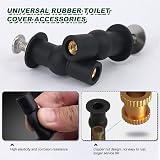 SenZee Toilet Seat Fittings 8 Pcs Universal Hinges Screws Nuts Black White view 4