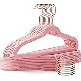 Uinicor Toddler Hangers,50 Pack 11 Inch,Velvet Baby Hangers Slim & Space-Saving,Baby Clothes Hangers with 360 Swivel Hook,Heavy Duty Felt Hanger for Childrens Coats, Pants,and Dress (Pink)
